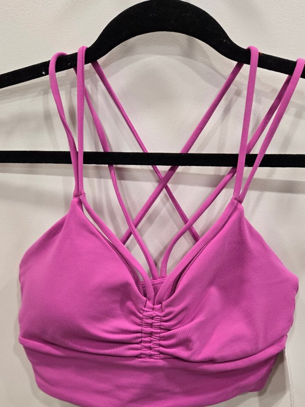 Lululemon Nulu Strappy V-Neck Yoga Bra | Pow Pink Tone | Size 6 (#65)